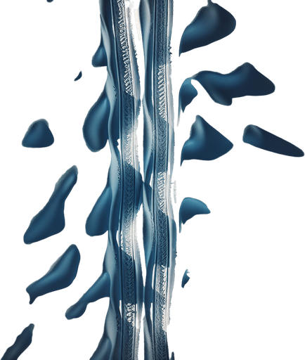 snowy wheel track top view