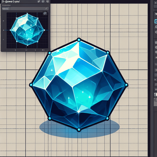 Crystal 🔮.
Single Game Texture. In-Game asset. 2d. Blank background. High contrast. No shadows.
