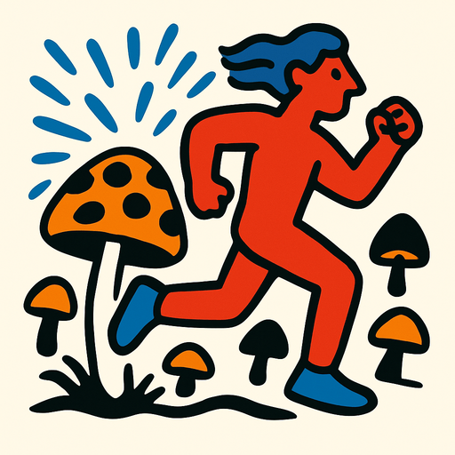 sporeRunner image.
2d.  High contrast.  No shadows