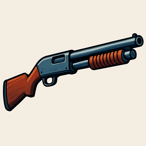 Escopeta realista.
In-Game asset.  2d.  High contrast.  No shadows