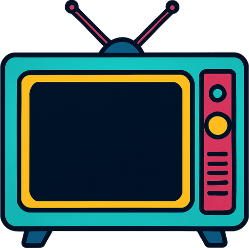 pantalla de tv.
In-Game asset.  2d.  High contrast.  No shadows