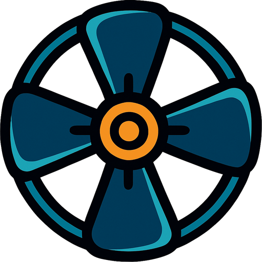 Fan blades symmetrical.
In-Game asset.  2d.  High contrast.  No shadows