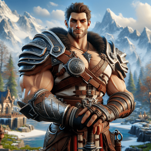 Hero.
Make an image of a hero of game who is a very strong human