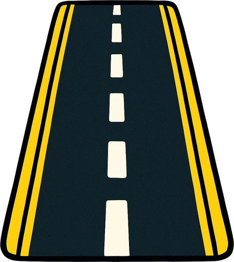road.
In-Game asset.  2d.  High contrast.  No shadows
