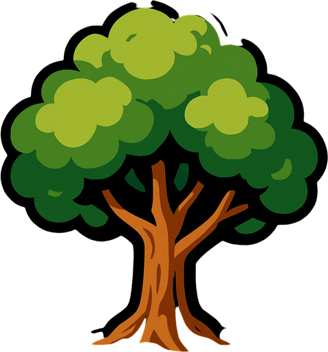 Ağaç.
In-Game asset.  2d.  High contrast.  No shadows