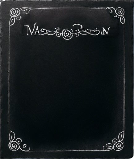 The Words "MASTER POTION" in white chalk