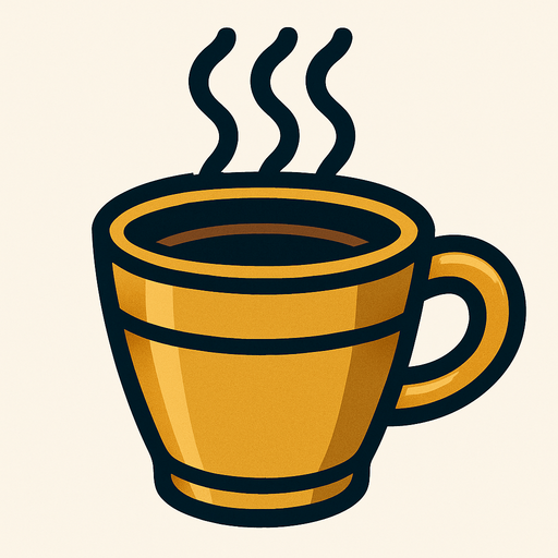coffee cup.
In-Game asset.  2d.  High contrast.  No shadows