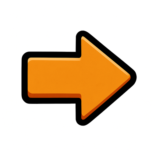 Flecha hacia la derecha.
In-Game asset.  2d.  High contrast.  No shadows