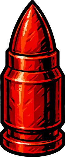 bullet cool detailed strong red 
epic.
In-Game asset.  2d.  High contrast.  No shadows