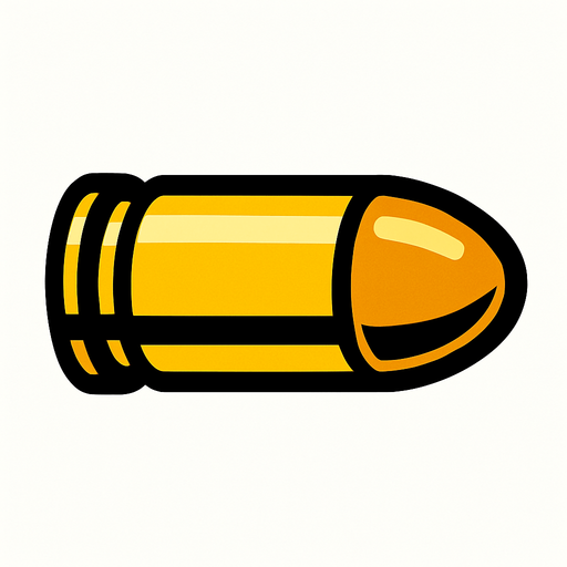 Bullet.
In-Game asset.  2d.  High contrast.  No shadows