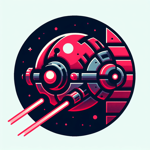 A round red spaceship with a dual laser turret..
Single Game Texture. In-Game asset. 2d. Blank background. High contrast. No shadows.