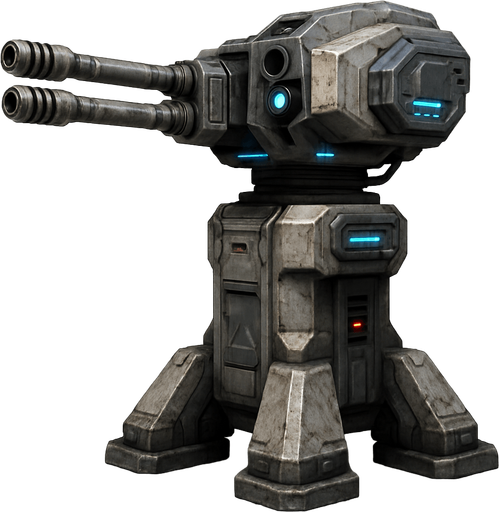 Uzay Savunma Kulesi - Yazısız - Gerçekçi.
In-Game asset.  High contrast.  No shadows