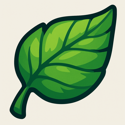 leaf.
In-Game asset.  2d.  High contrast.  No shadows