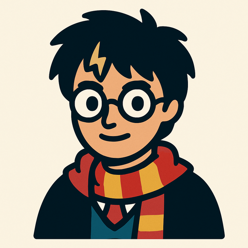 harry potter.
In-Game asset.  2d.  High contrast.  No shadows