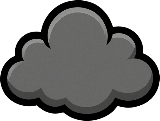 grey cloud.
In-Game asset.  2d.  High contrast.  No shadows