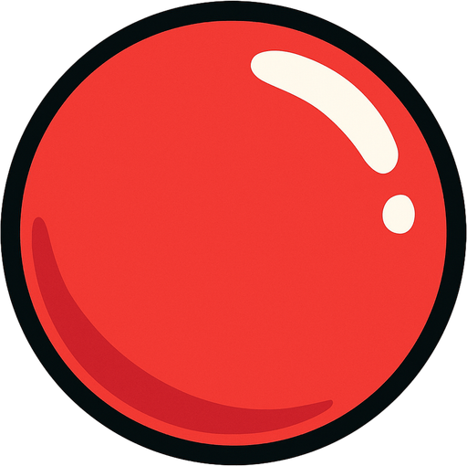 Red bubble.
In-Game asset.  2d.  High contrast.  No shadows