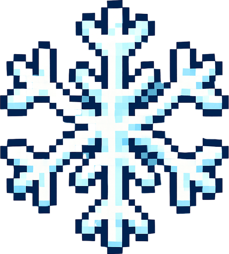 pixel bir kar yap.
In-Game asset.  2d.  High contrast.  No shadows