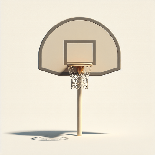一个篮球筐，正视，只有篮筐没有下面的杆.
Single Game Texture. In-Game asset. 2d. Blank background. High contrast. No shadows.