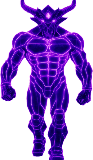 bare segmented neon cyberpunk pecs abs muscles robot monster hunk Neon cyberpunk 3d hologram corporate occult demon android mecha robot sentinel guard soldier machine monster fully in frame no part cut off no background anime futuristic Background removed, "Full-body character, entirely in frame, no cropping of face, head, or feet" "Complete character visible, from head to toe, fully centered in the image" "Entire character, including face and boots, fully within the frame" Character fully contained within a square frame, no edges cut off horns through boots Walking animation forward
