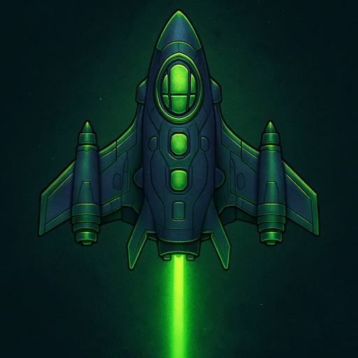 poison laser spaceship top view.