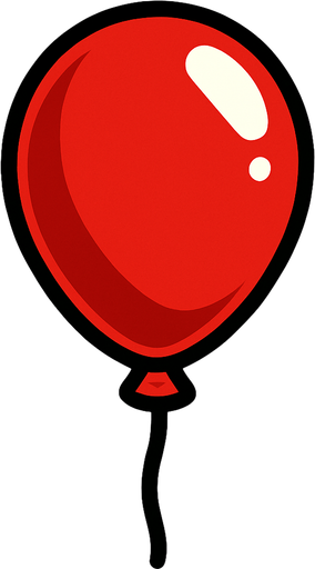 Red Balloon.
In-Game asset.  2d.  High contrast.  No shadows