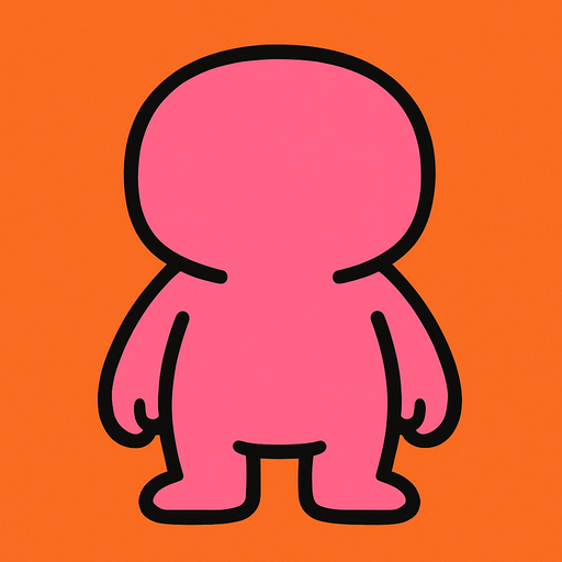 Pink labubu no eyes no ears.
In-Game asset.  2d.  High contrast.  No shadows no hair