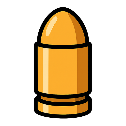 Bullet.
In-Game asset.  2d.  High contrast.  No shadows