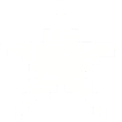 Estrella blanca en pixel art.
In-Game asset.  2d.  High contrast.  No shadows