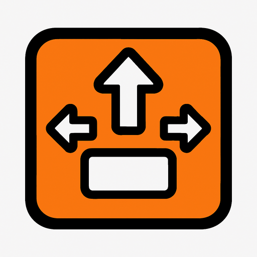 Movement button, item moving button.
In-Game asset.  2d.  High contrast.  No shadows