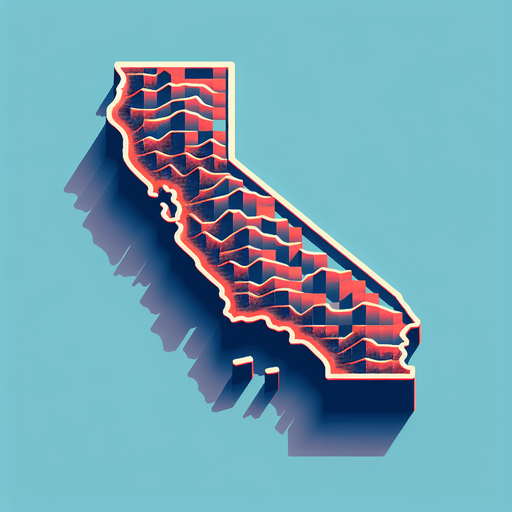 the shape of CALIFORNIA.
Single Game Texture. In-Game asset. 2d. Blank background. High contrast. No shadows.