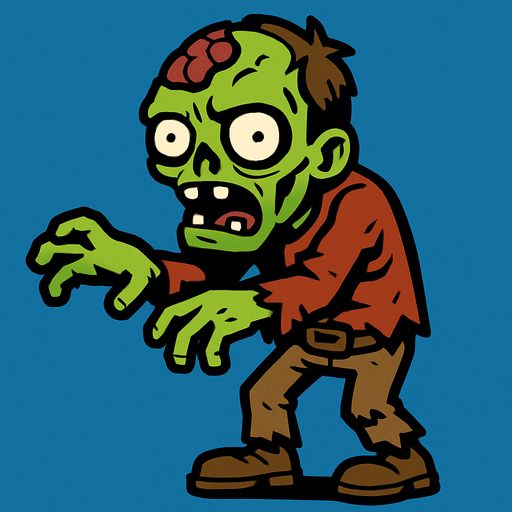 zombie.
In-Game asset.  2d.  High contrast.  No shadows