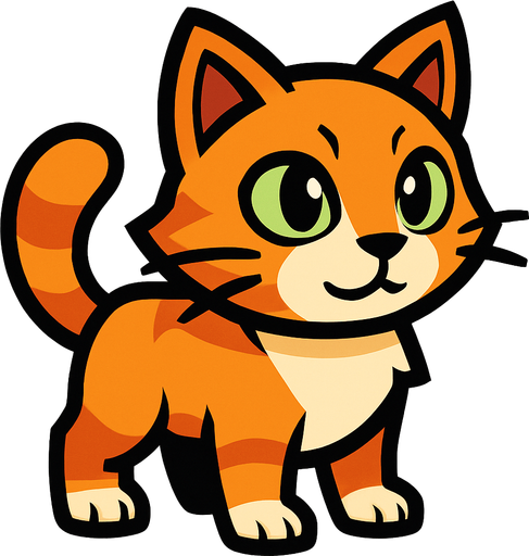 create a cat.
In-Game asset.  High contrast.  No shadows