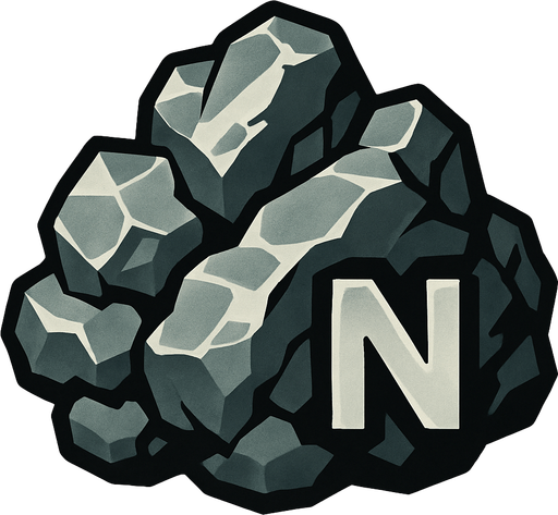 Nikel cevheri.
In-Game asset.  2d.  High contrast.  No shadows