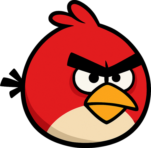 Kuşu Angry Birds oyunundaki Red olarak değiştir.
In-Game asset.  2d.  High contrast.  No shadows