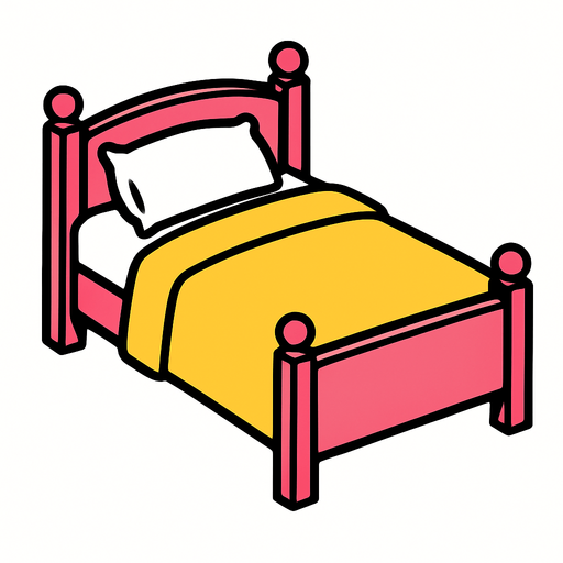 bed.
In-Game asset.  2d.  High contrast.  No shadows