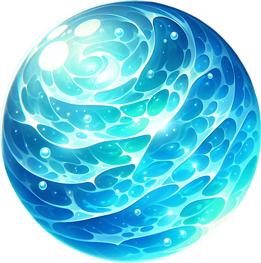 shining sea bubble.
Single Game Texture.  In-Game asset.  2d.  Blank background.  High contrast.  No shadows