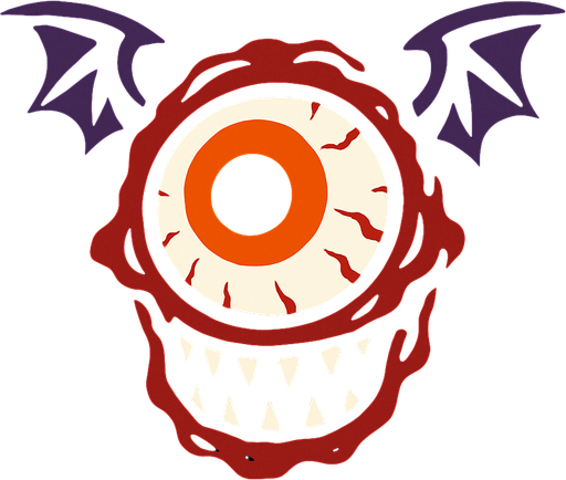 2d mysterious and scary flying eye character's head.
In-Game asset.  2d.  High contrast.  No shadows