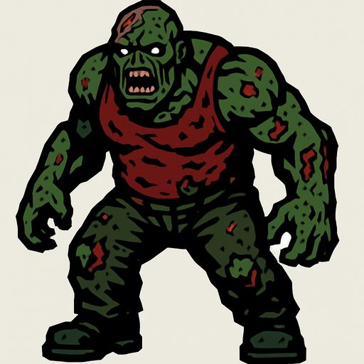 Tough zombie.
In-Game asset.  2d.  High contrast.  No shadows