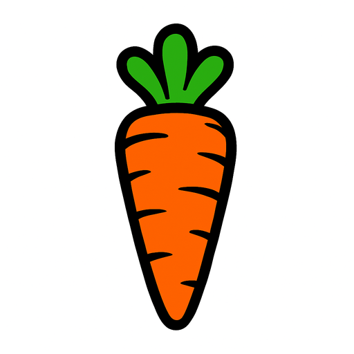 Tek bir havuç.
In-Game asset.  2d.  High contrast.  No shadows. No background