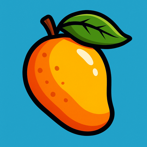 Mango.
In-Game asset.  2d.  High contrast.  No shadows