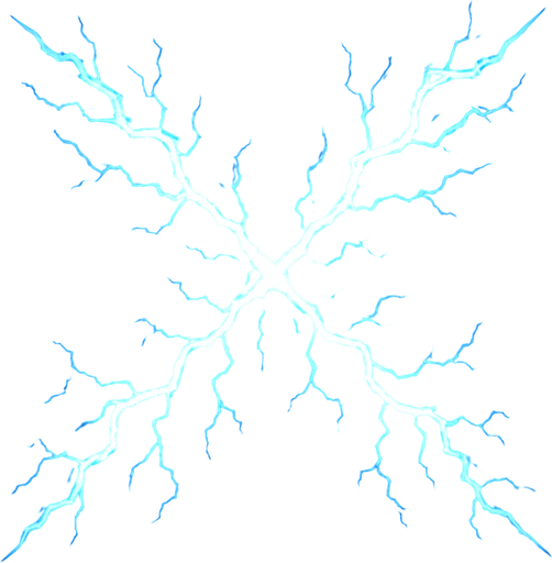 X shape electricity.
In-Game asset.  2d.  High contrast.  No shadows