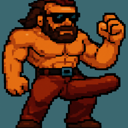 The silhouette of the very big gun that the man hides in his pants creates a big bump towards to ground with the tension of the pants