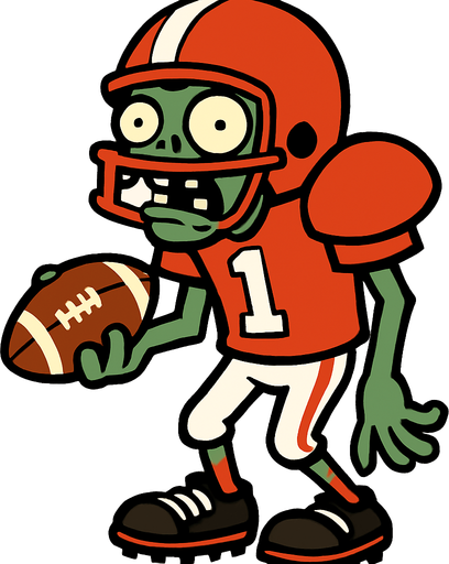 Football zombie.
In-Game asset.  2d.  High contrast.  No shadows