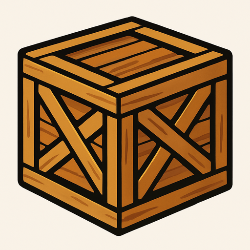 Box.
In-Game asset.  2d.  High contrast.  No shadows