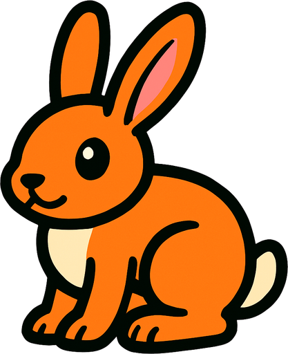 Rabbit.
In-Game asset.  2d.  High contrast.  No shadows
