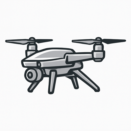 drone side view drone. Silver Color.
In-Game asset.  2d.  High contrast.  No shadows