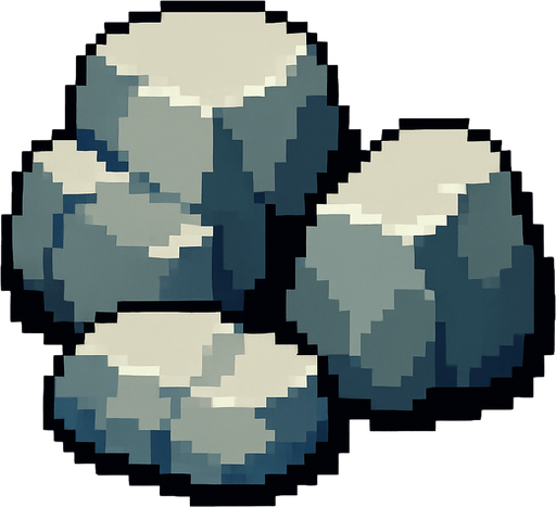 pixel kayalar.
In-Game asset.  2d.  High contrast.  No shadows