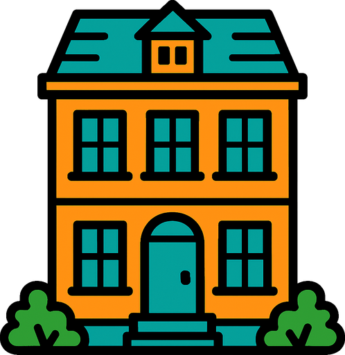 town house.
In-Game asset.  2d.  High contrast.  No shadows