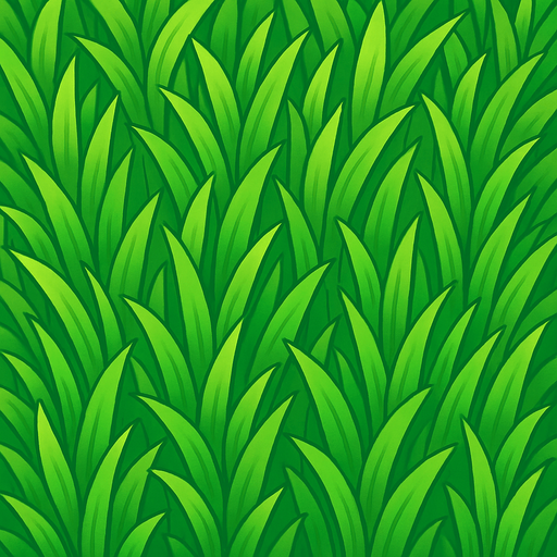 draw 3d grass background.
In-Game asset.  2d.  High contrast.  No shadows