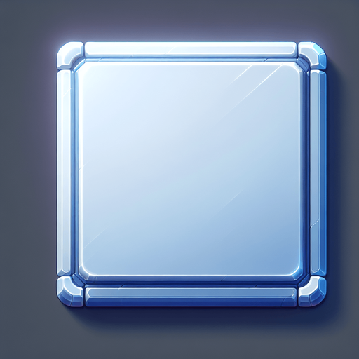 Blue-Tinted Tile: A clean and sleek tile design, consisting of a perfect square with a soft blue surface. A barely noticeable, thin blue border defines the edges, maintaining a smooth and minimal aesthetic. The tile is blank and pristine, embodying futuristic simplicity.
Single Game Texture. In-Game asset. 2d. Blank background. High contrast. No shadows.